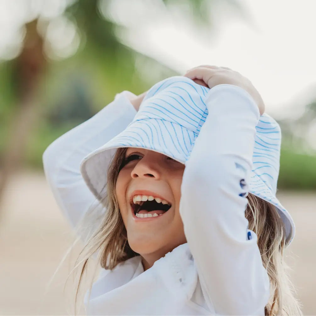 Kai Bucket Hat - White Wave