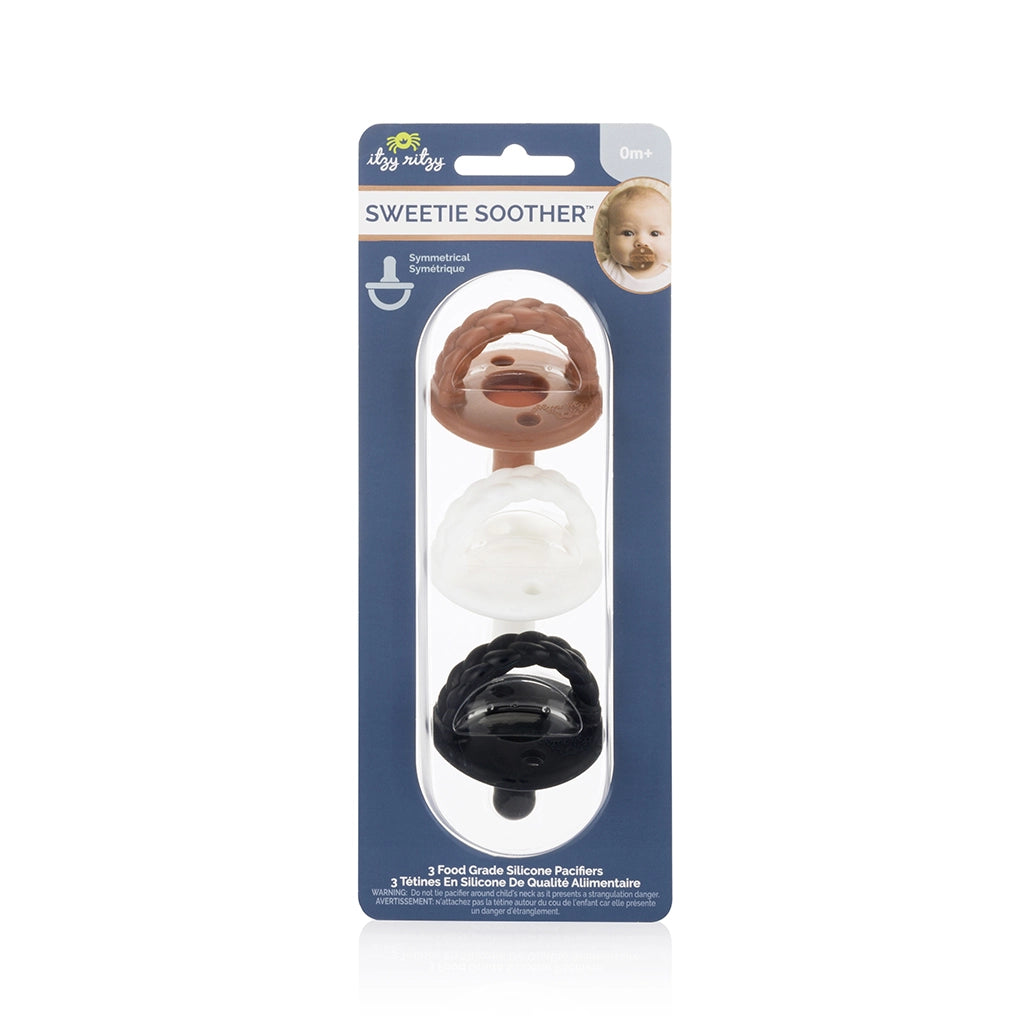 Sweetie Soother Pacifier 3 Pack - Coffee & Cream