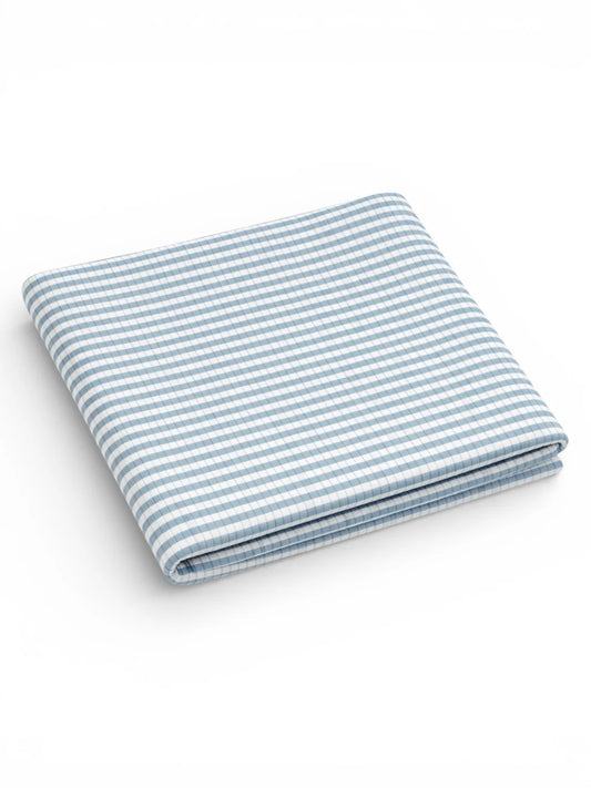 Dusty Blue Stripe Ribbed Swaddle
