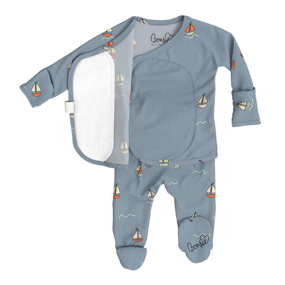 Skin-To-Skin Footie- Ahoy Baby