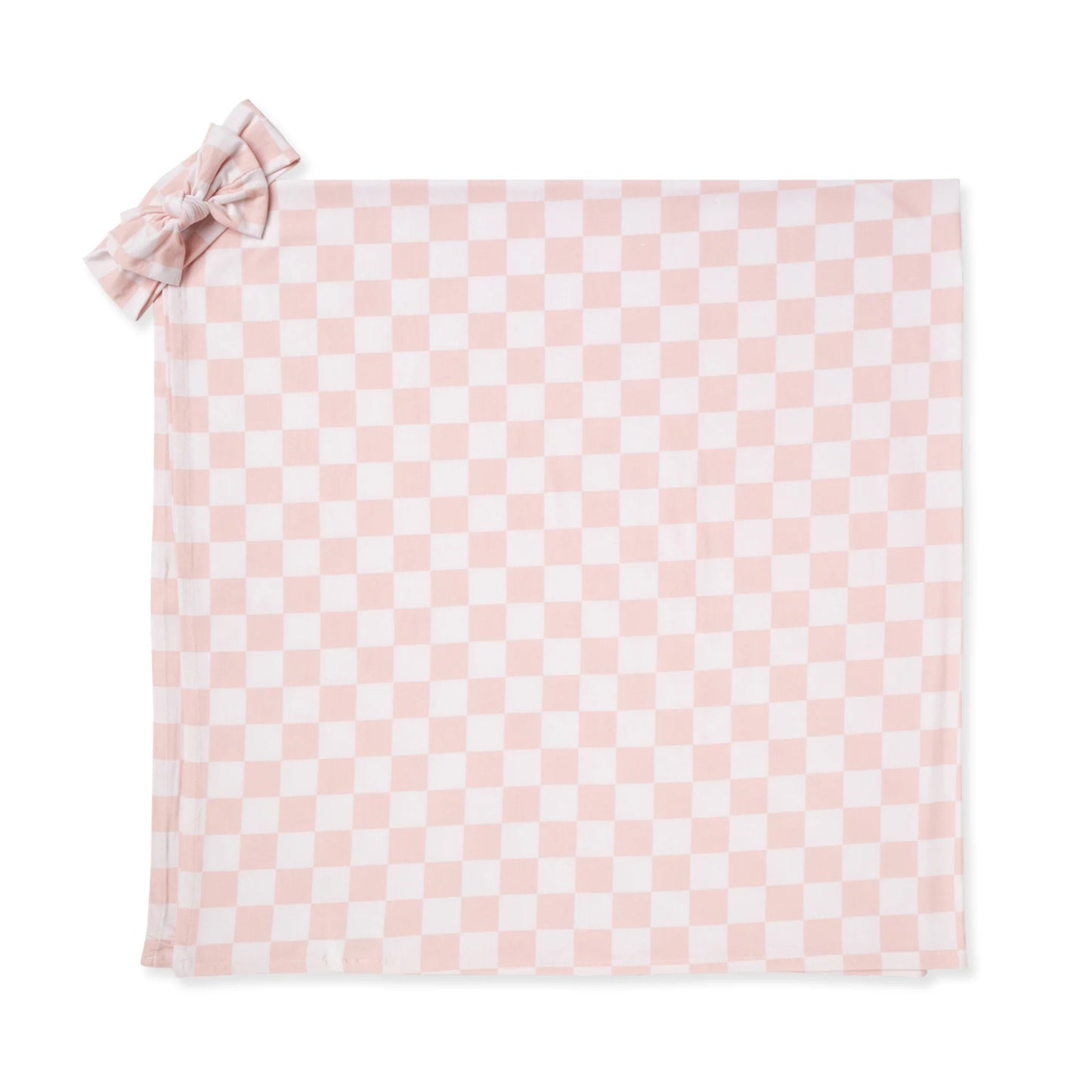 Swaddle Set - Blush Checker