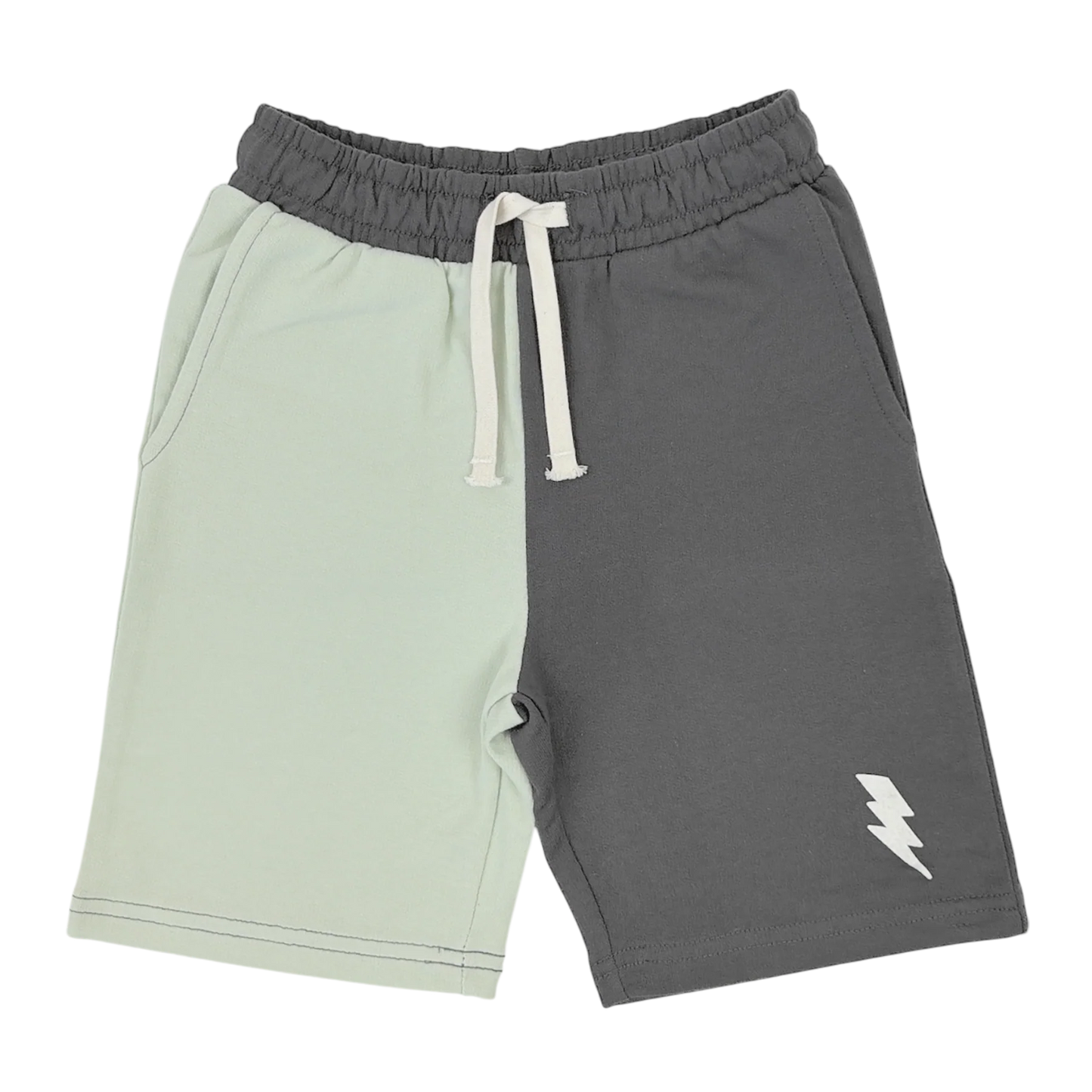 Bolt Color Block Shorts - Seafoam