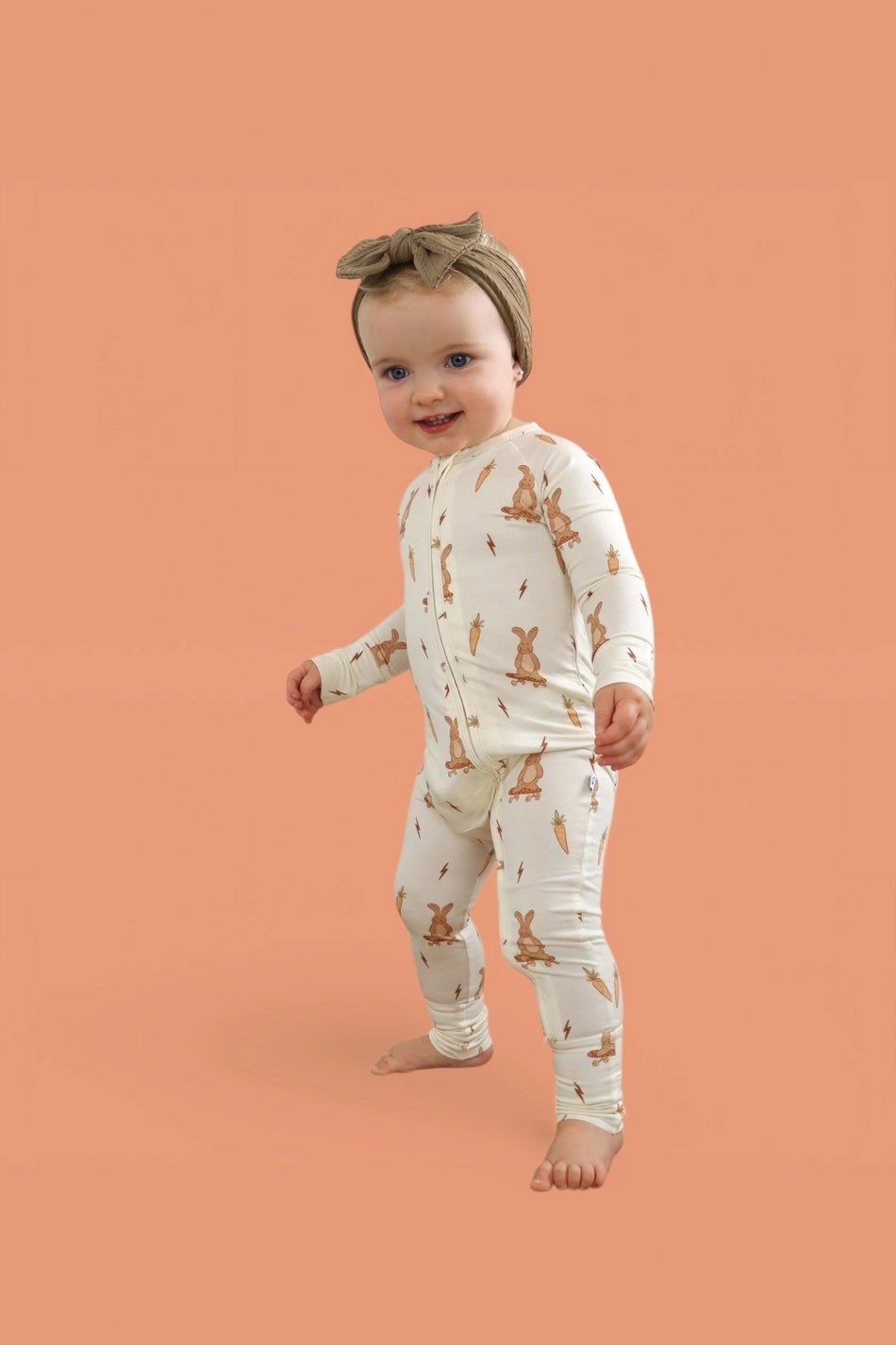 Rollin' Rabbits Dream PJ Romper