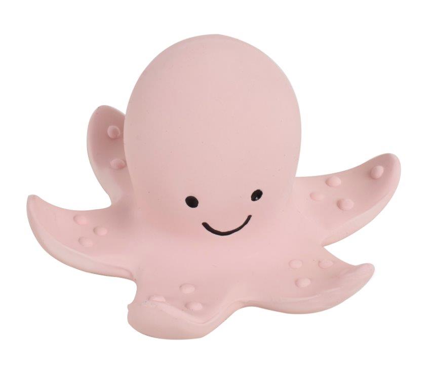 Natural Organic Rubber Teether, Rattle & Bath Toy
