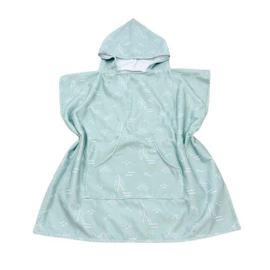 Sage Surfer Toddler & Kids Hooded Towel Poncho