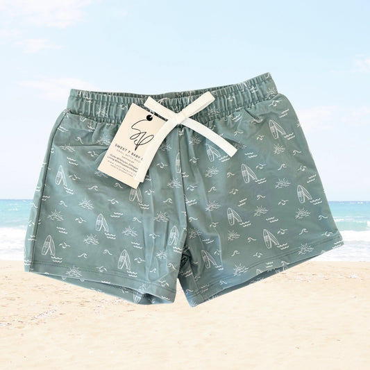 Sage Surfer Swim Shorts