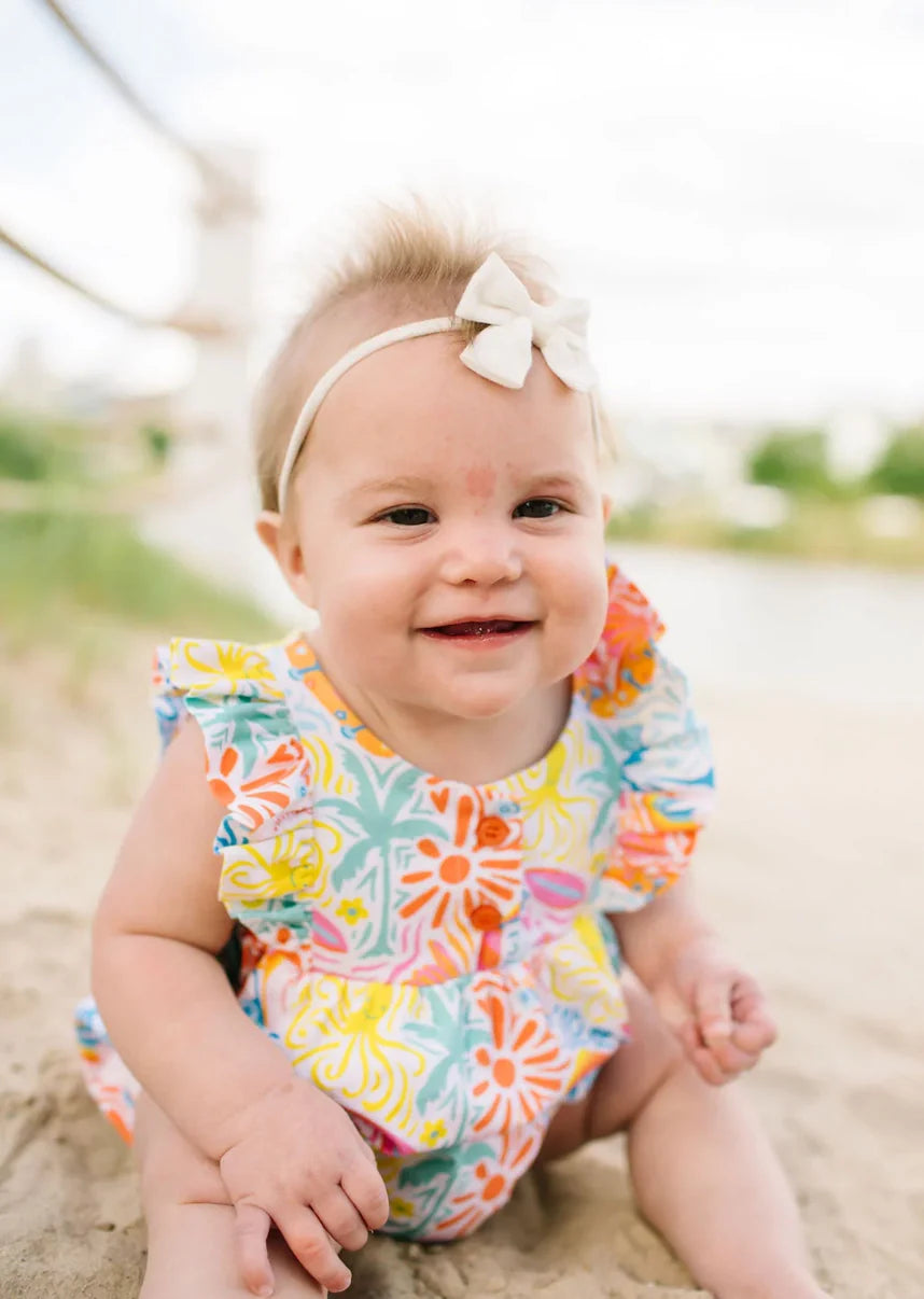 Betsy Romper in Beach Scenes | Baby Girl Bubble