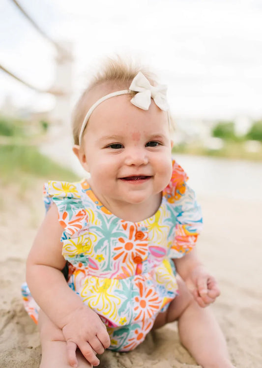 Betsy Romper in Beach Scenes | Baby Girl Bubble