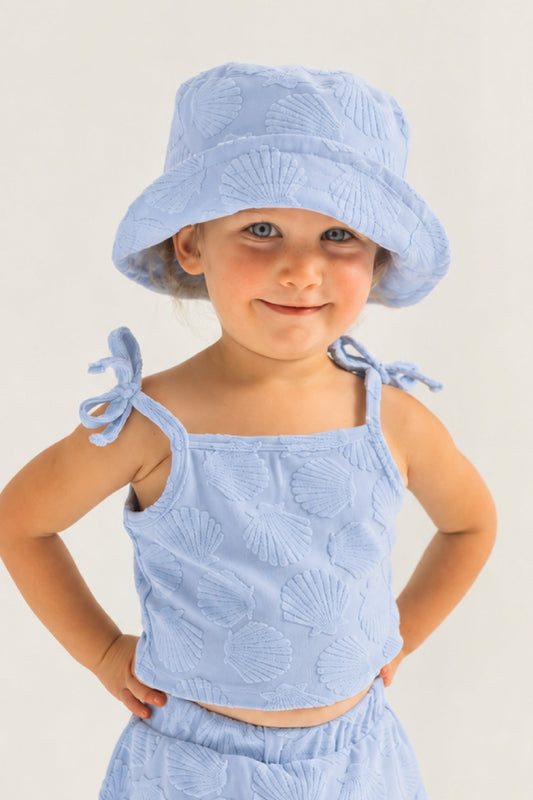 Blue Seashell Bucket Hat