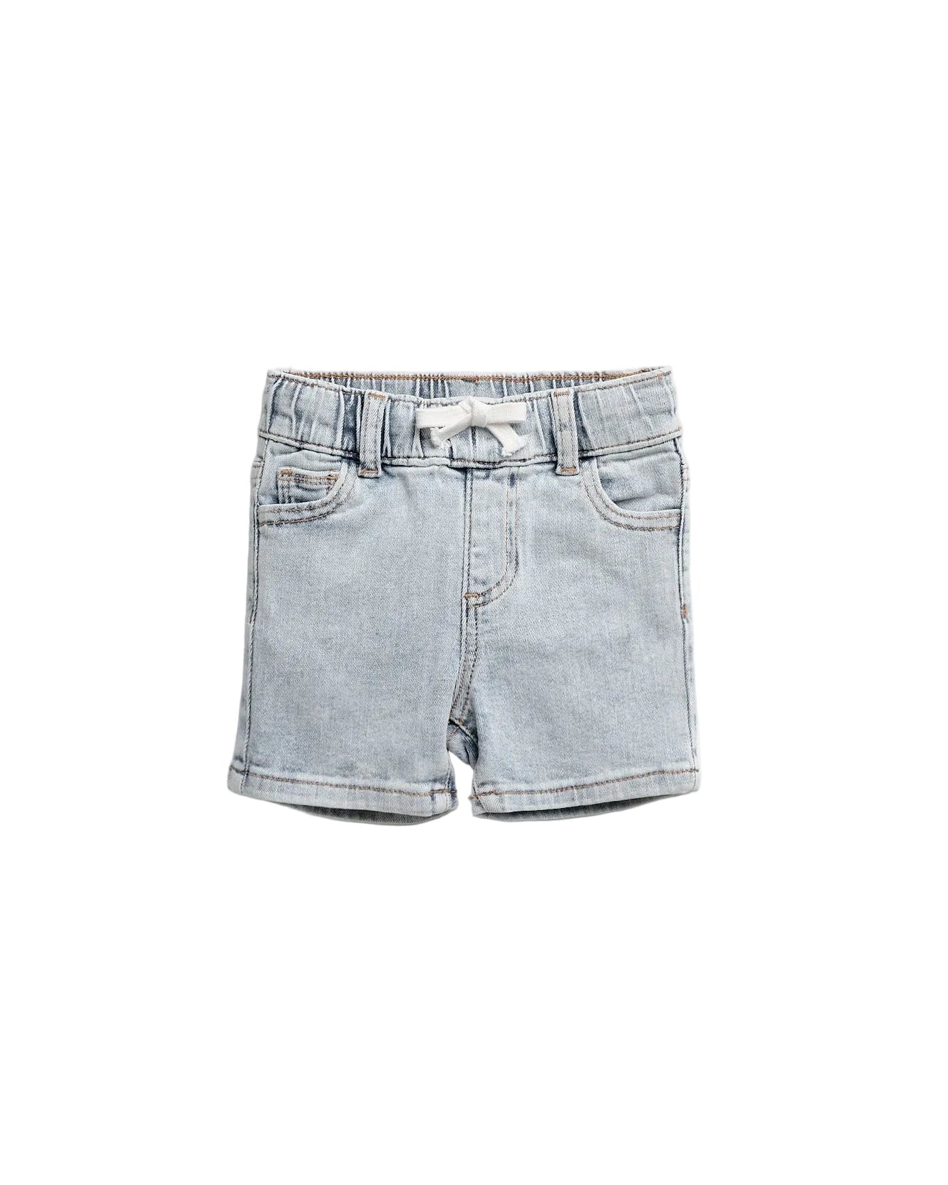 Straight Denim Shorts- Light Wash