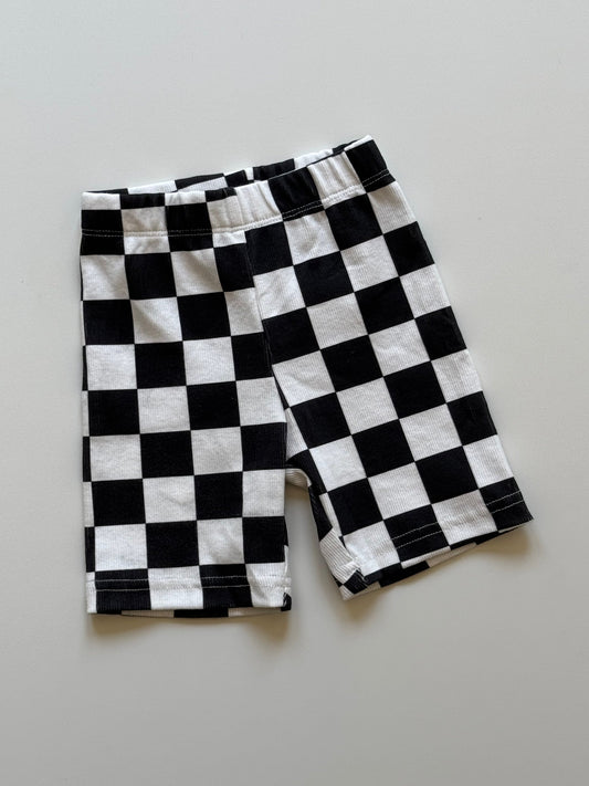 Checkered Bike Shorts