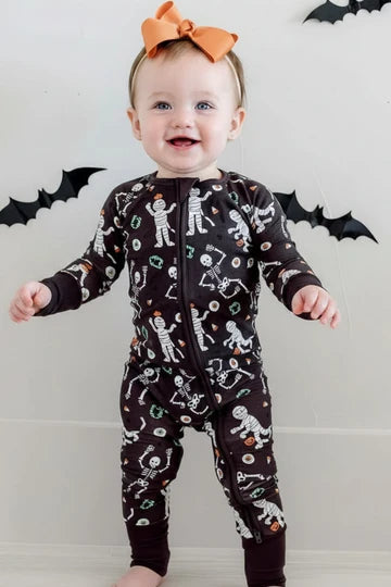 Halloween Glow-in-the-Dark Zip Romper