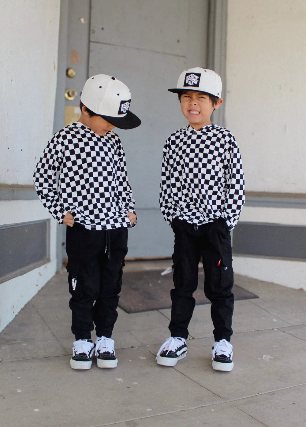 UPF 35 Checkered Long Sleeve