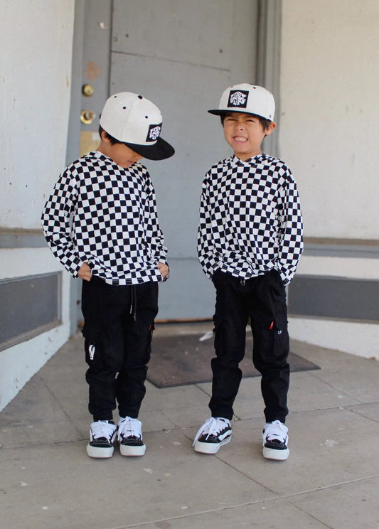 UPF 35 Checkered Long Sleeve