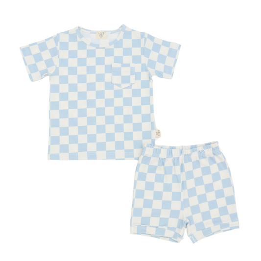 Playtime Short Sleeve Set Coastal Check