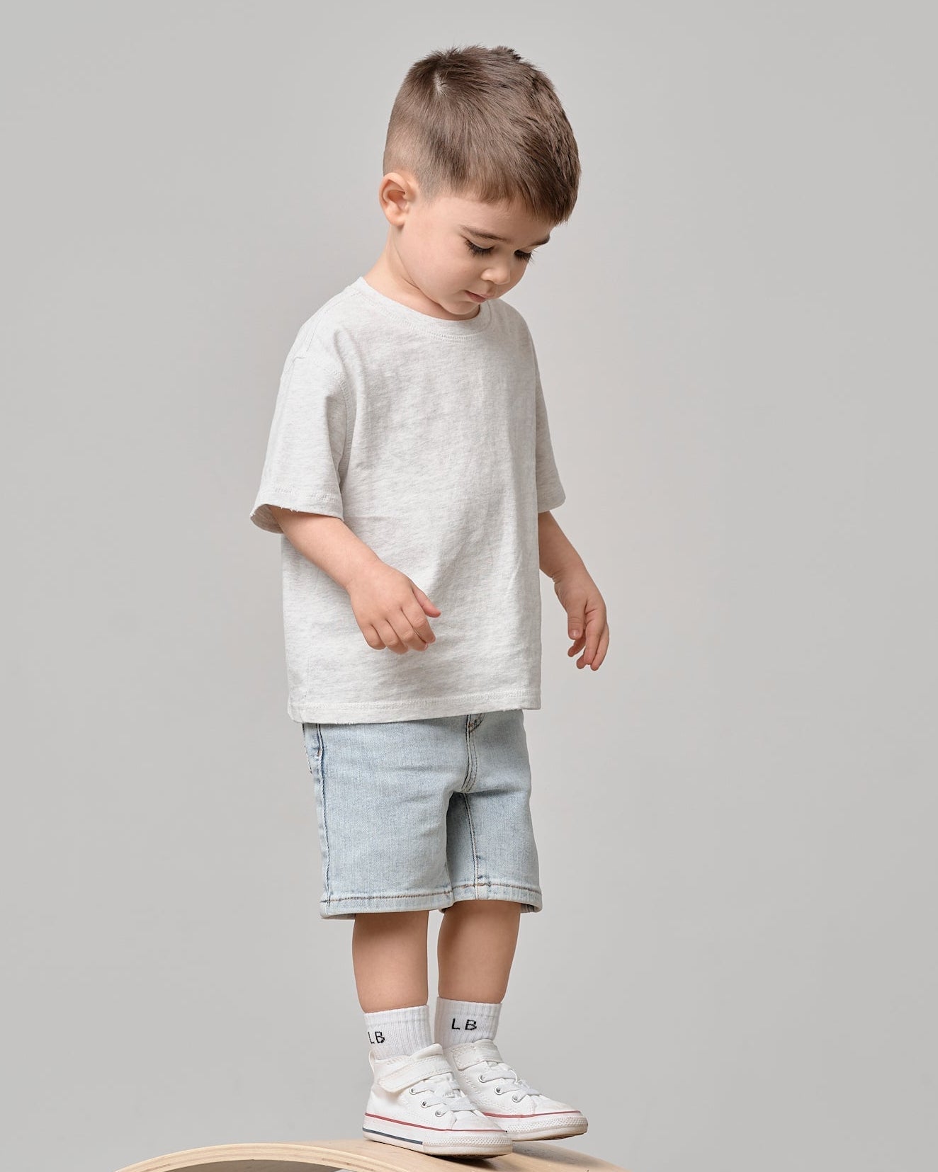 Straight Denim Shorts- Light Wash