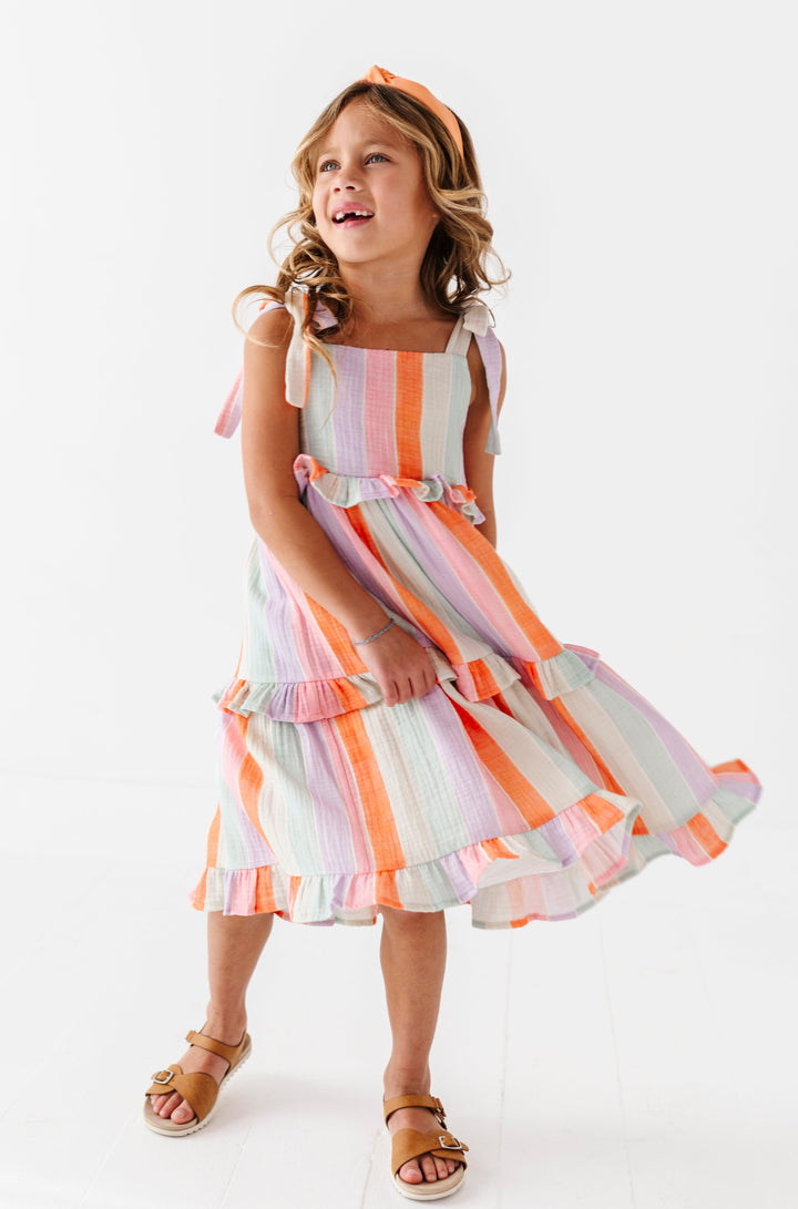 Sorbet Stripe Strappy Dress