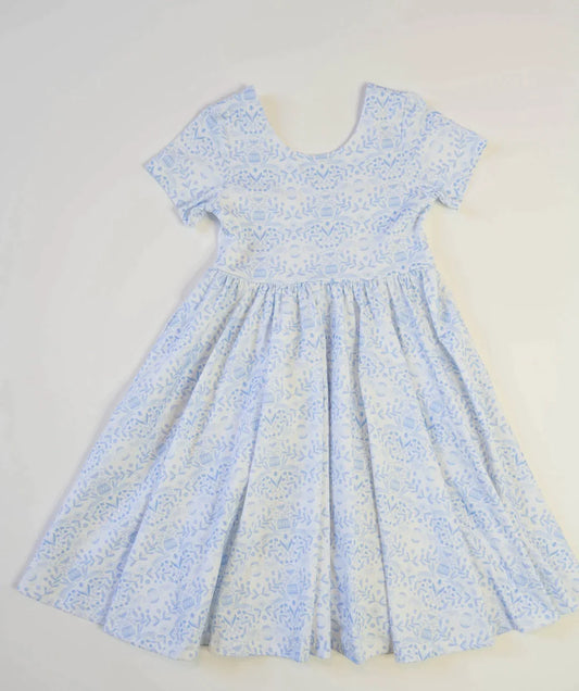 Blue Bunnies Classic Twirl Dress