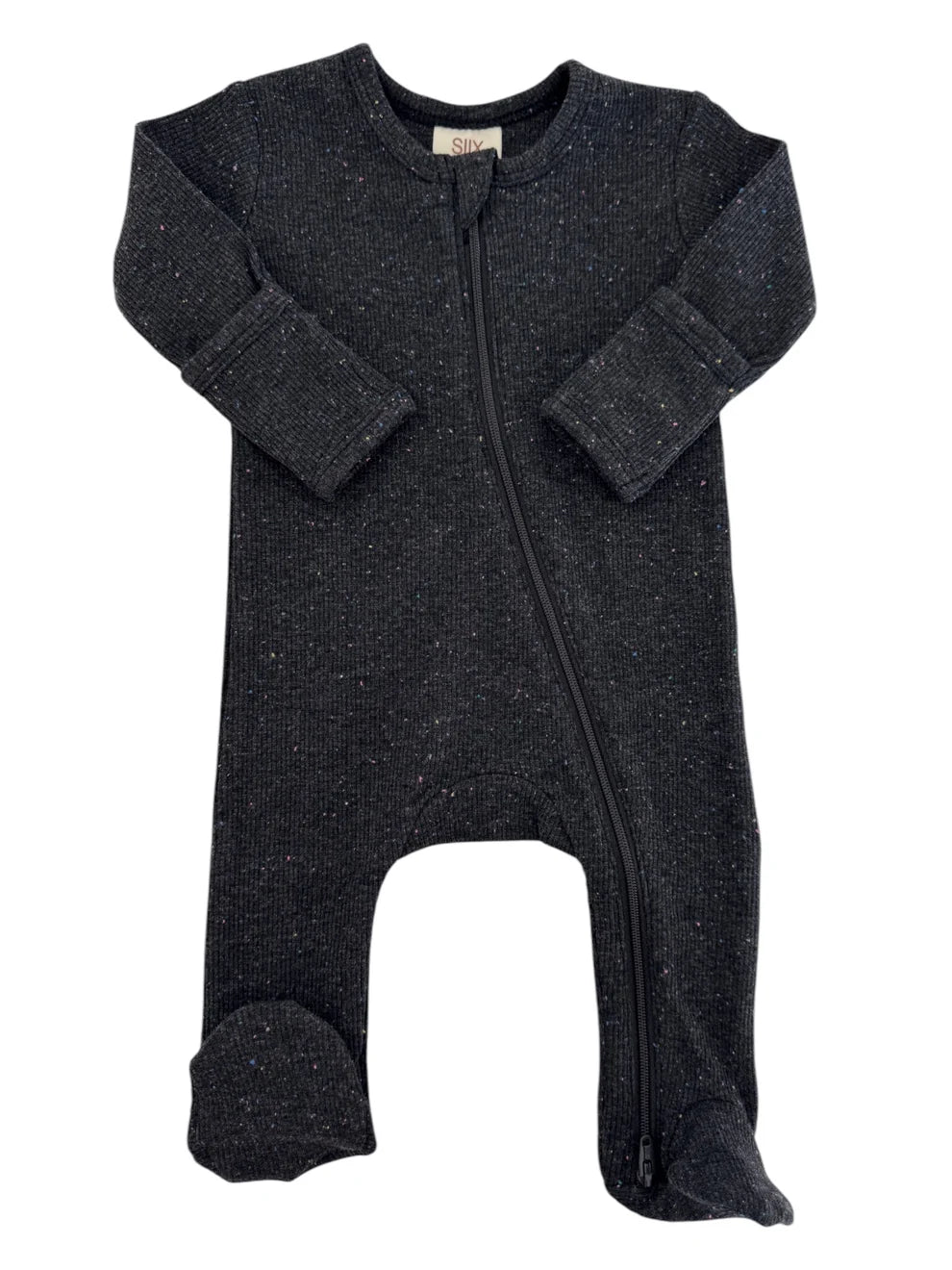 Charcoal Speckle 2-Way Zip Footie