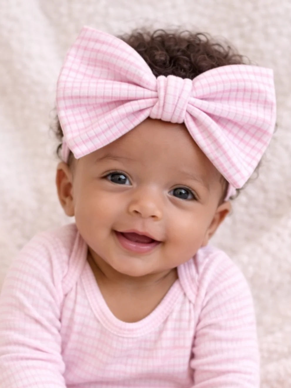 Stripe Ribbed Bow