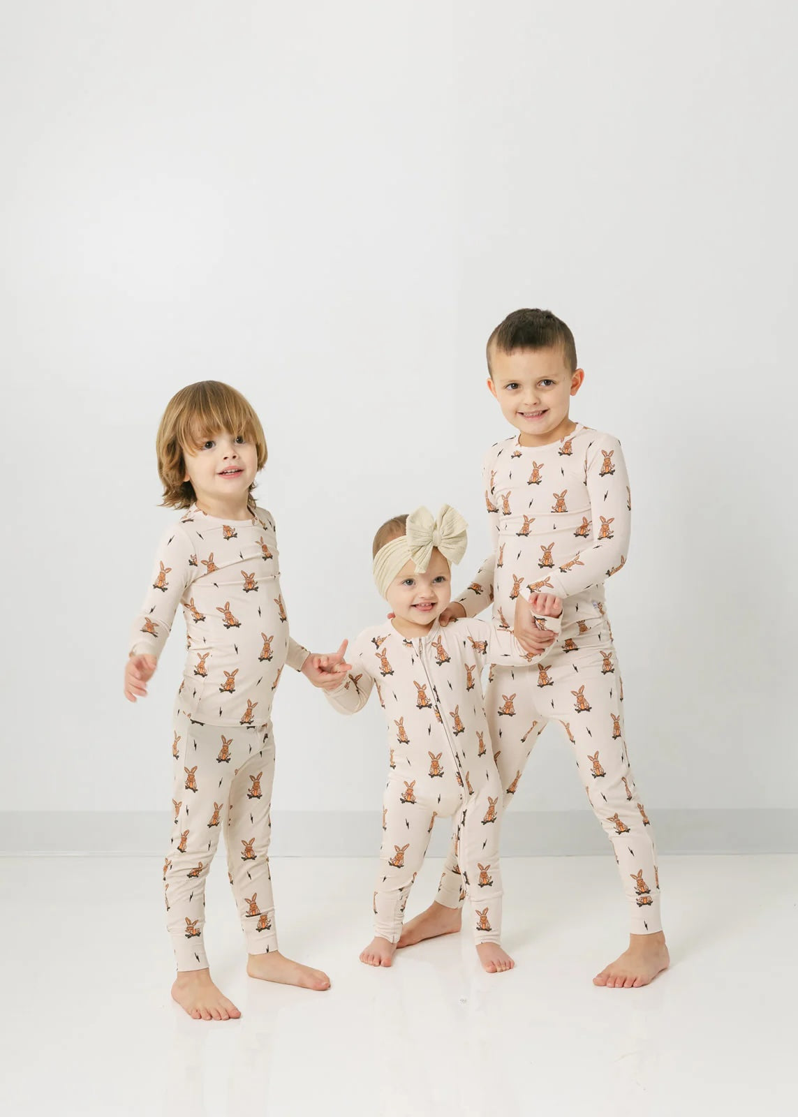 Skater Easter Bunny Bamboo Pajama Romper