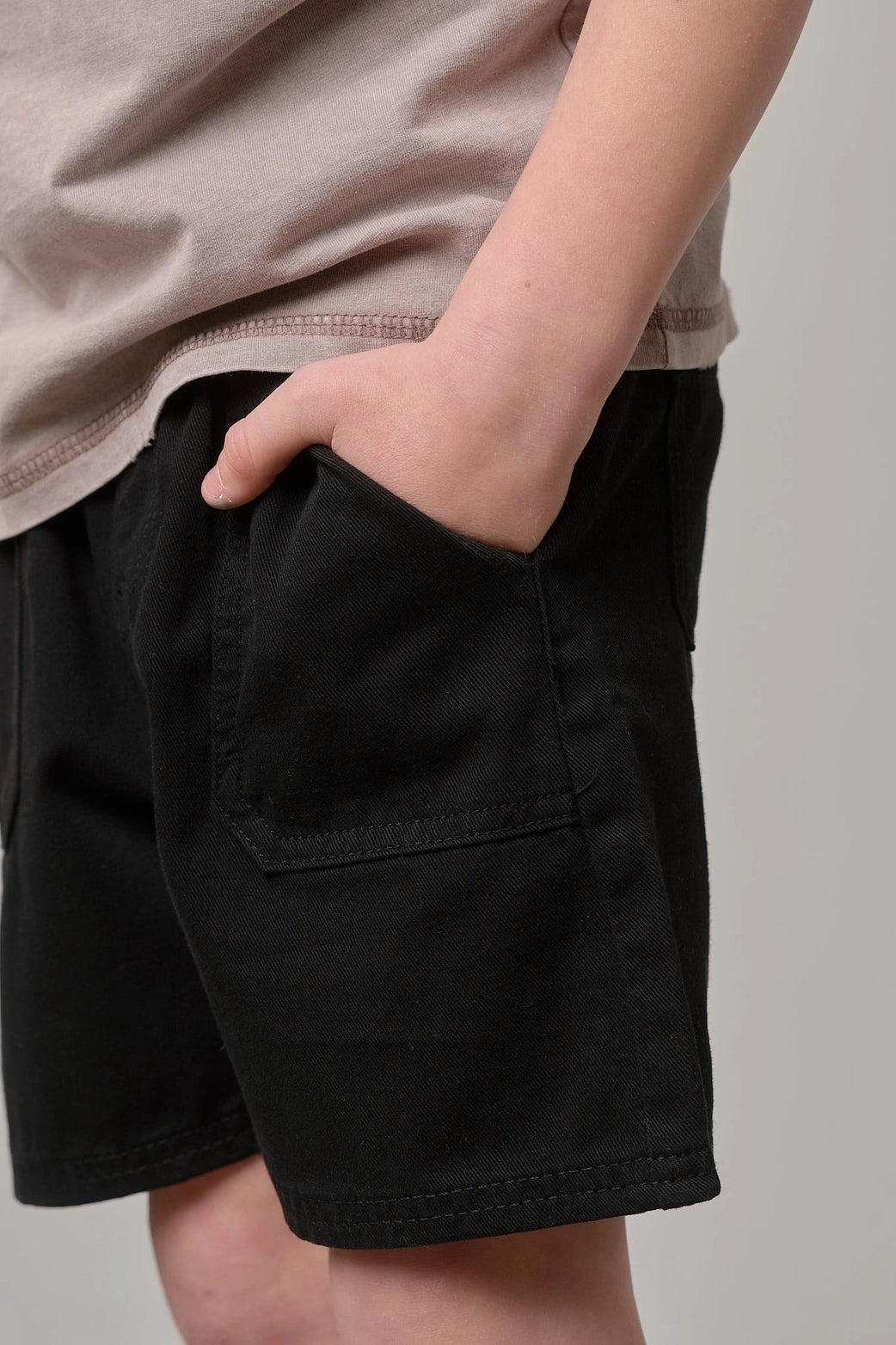 Cotton Twill Short- Black