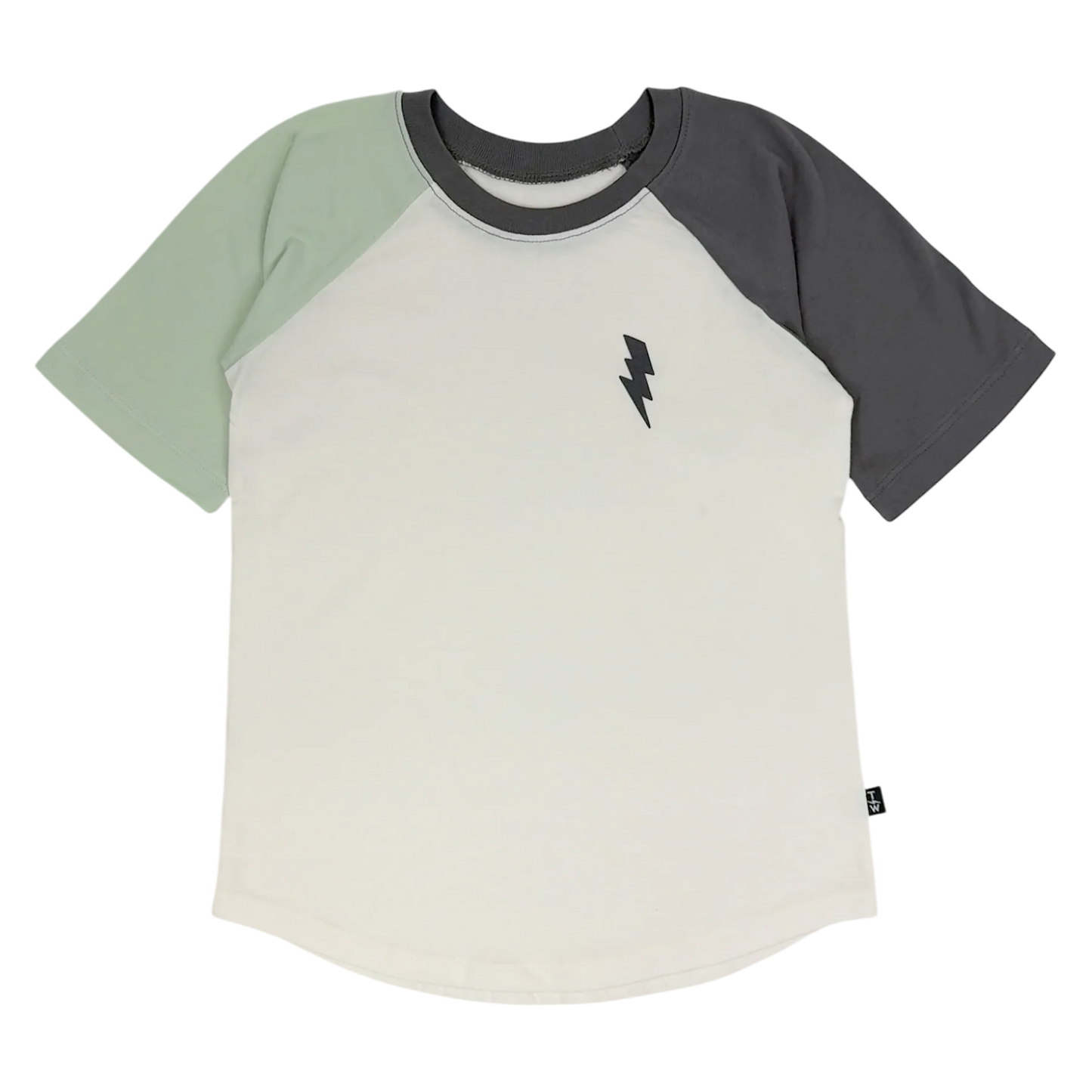 Bolt Color Block Raglan Tee - Seafoam