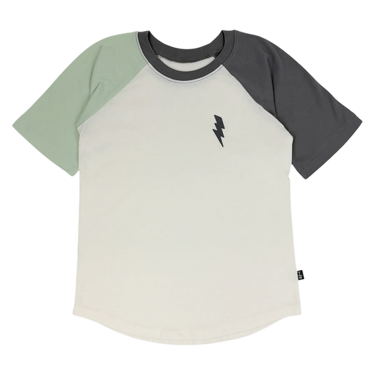Bolt Color Block Raglan Tee - Seafoam