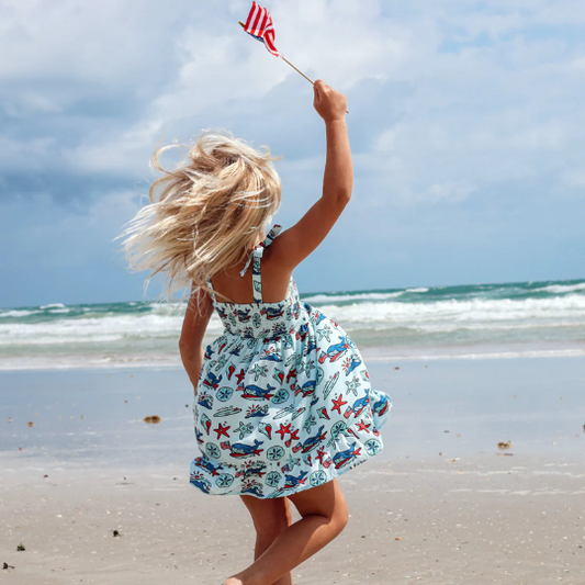 Coastal Americana Smocked Dress