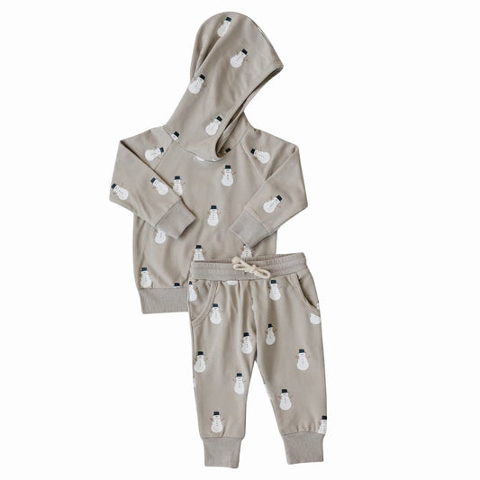 Snowman Hooded French Terry Set