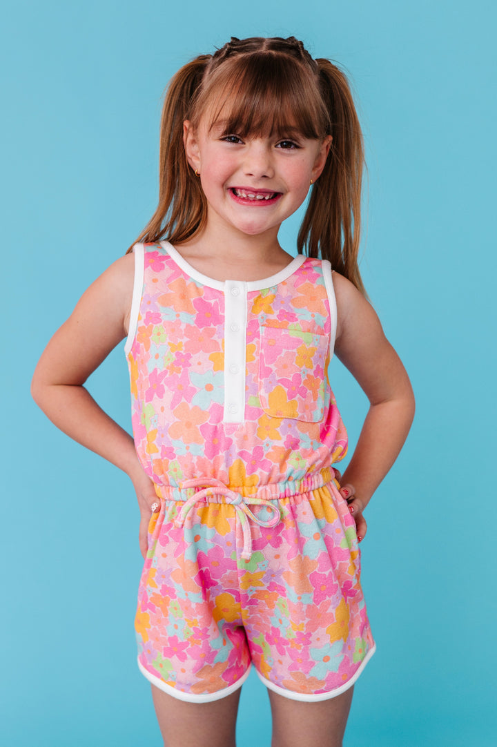 Tutti Fruitti Blossom Terry Tank Romper