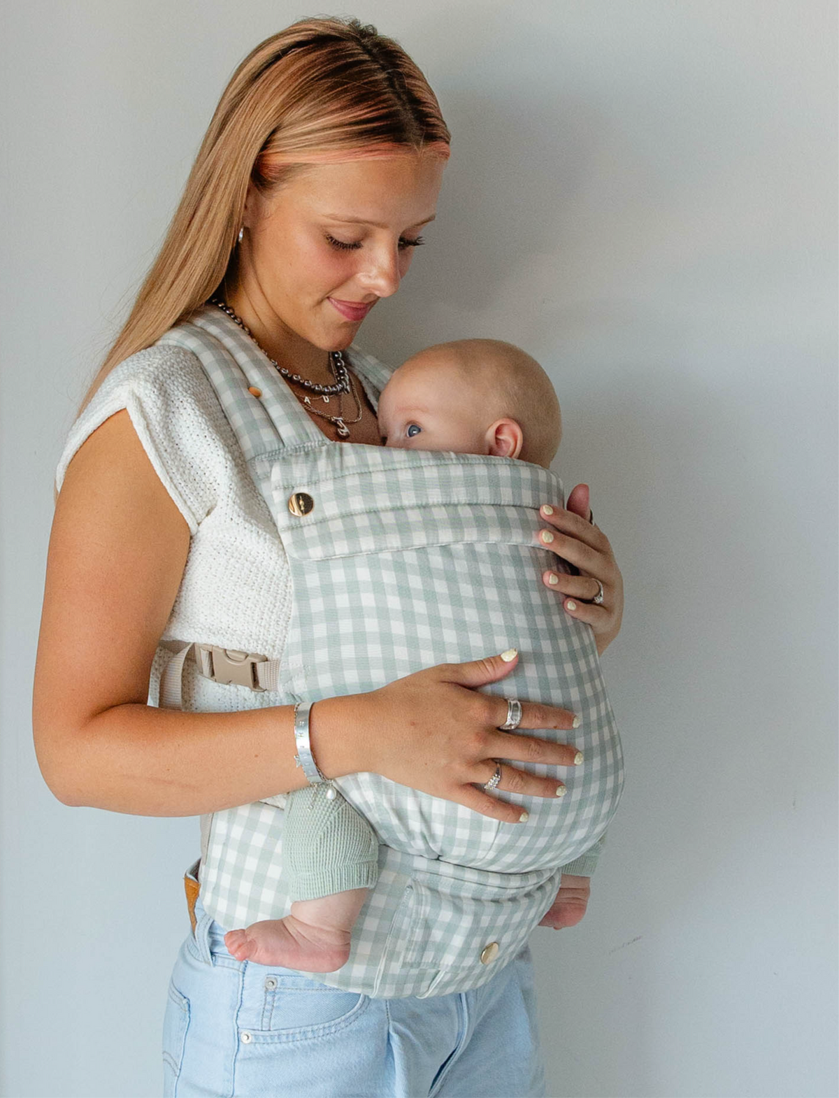 Coco Gingham- Baby Carrier with Pocket