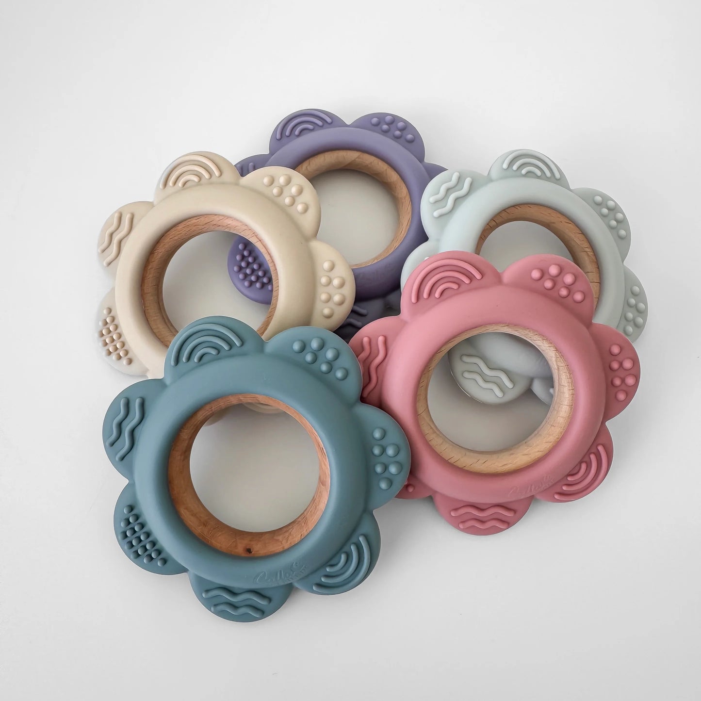 Garden Party Teether - Silicone & Beechwood Flower