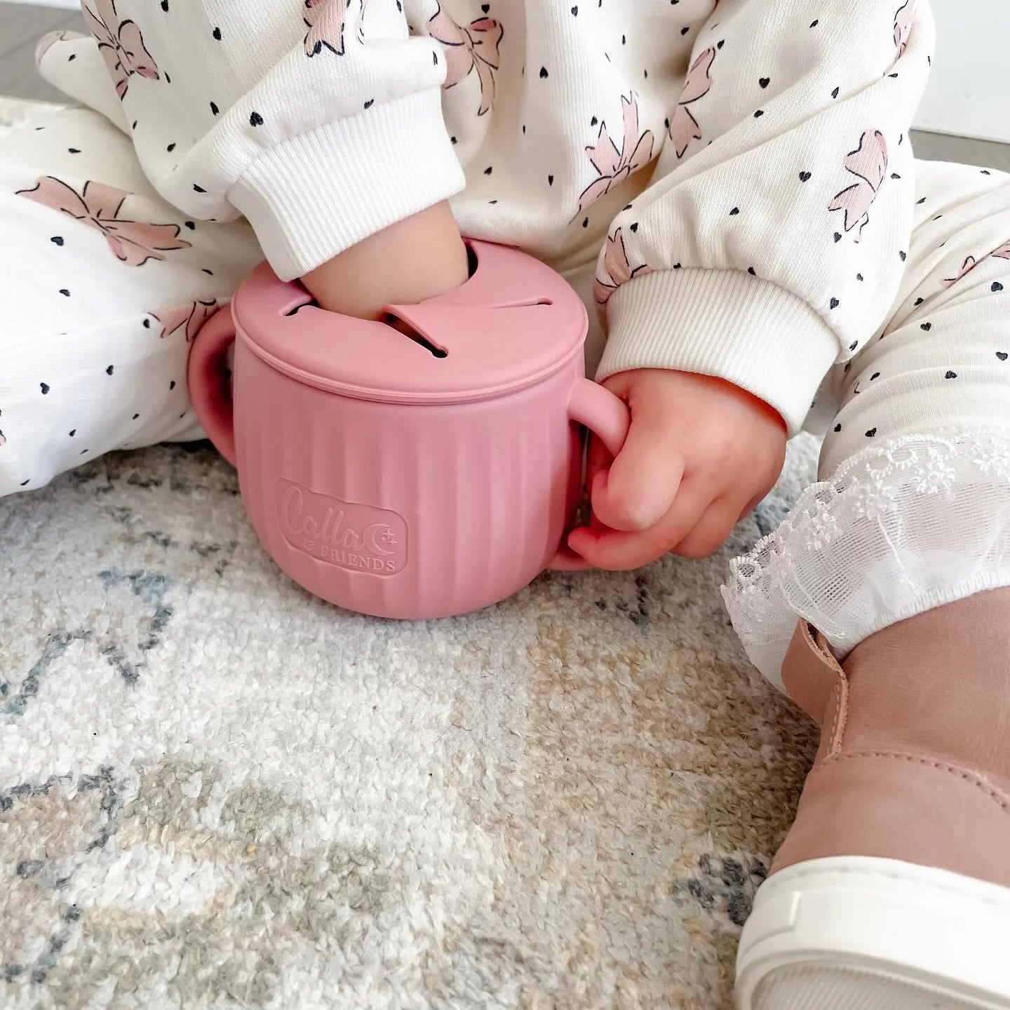 The Miller Snack Cup - Silicone Snack Cup with Handles and Lid