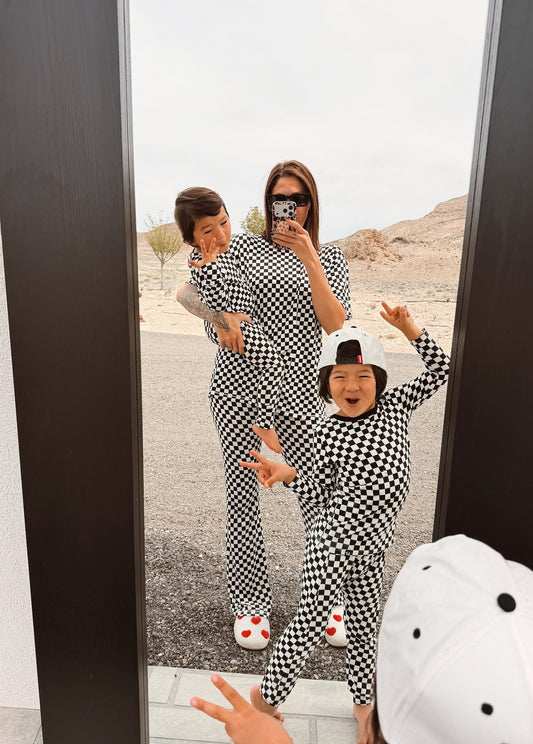Women's Classic Checker Bamboo Set