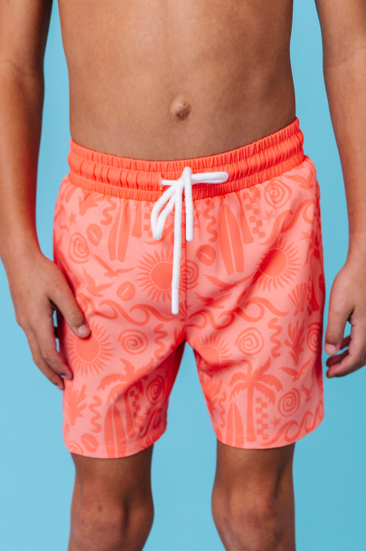 Coral Coastal Swim Shorts