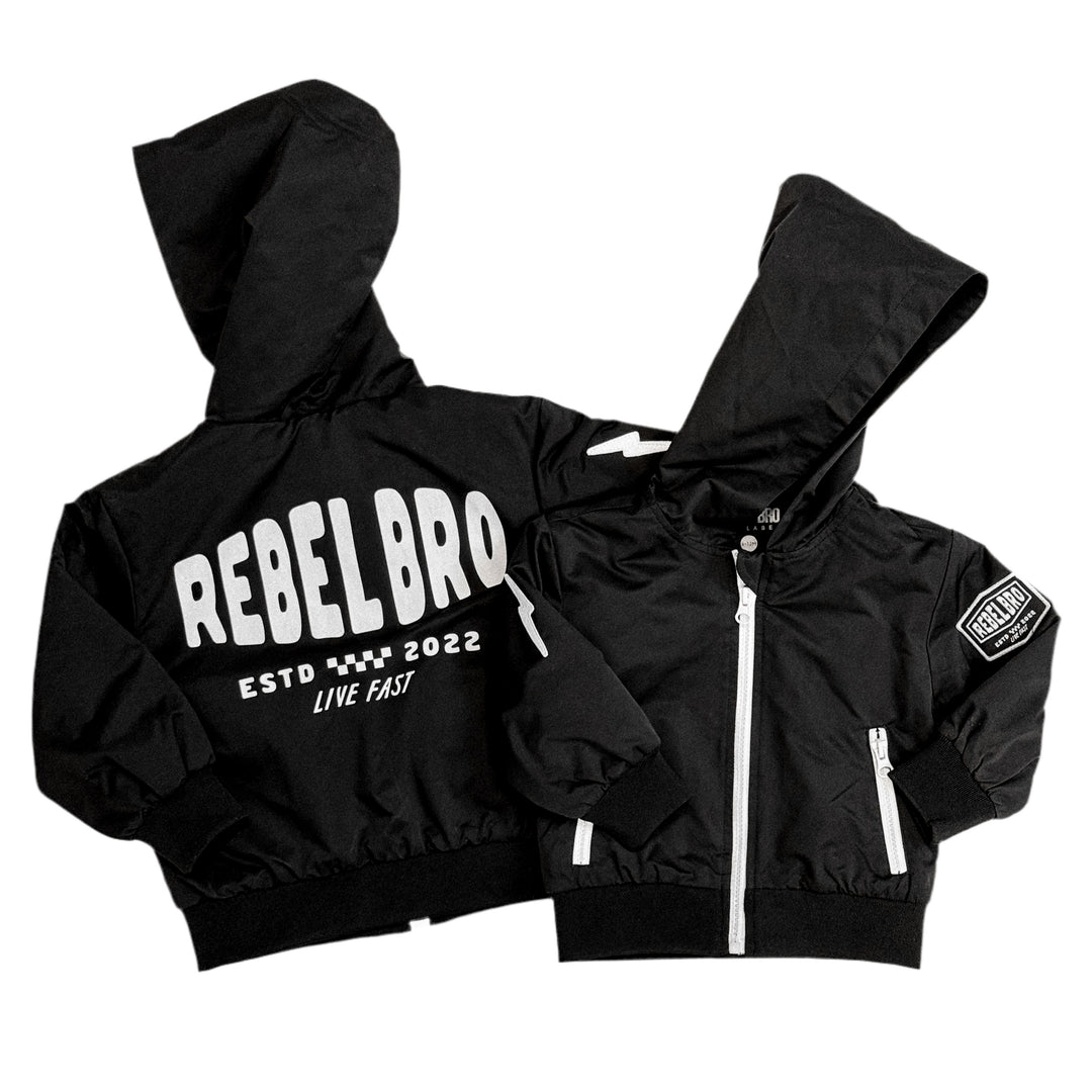 Live Fast Hydro Bomber Jacket - Black