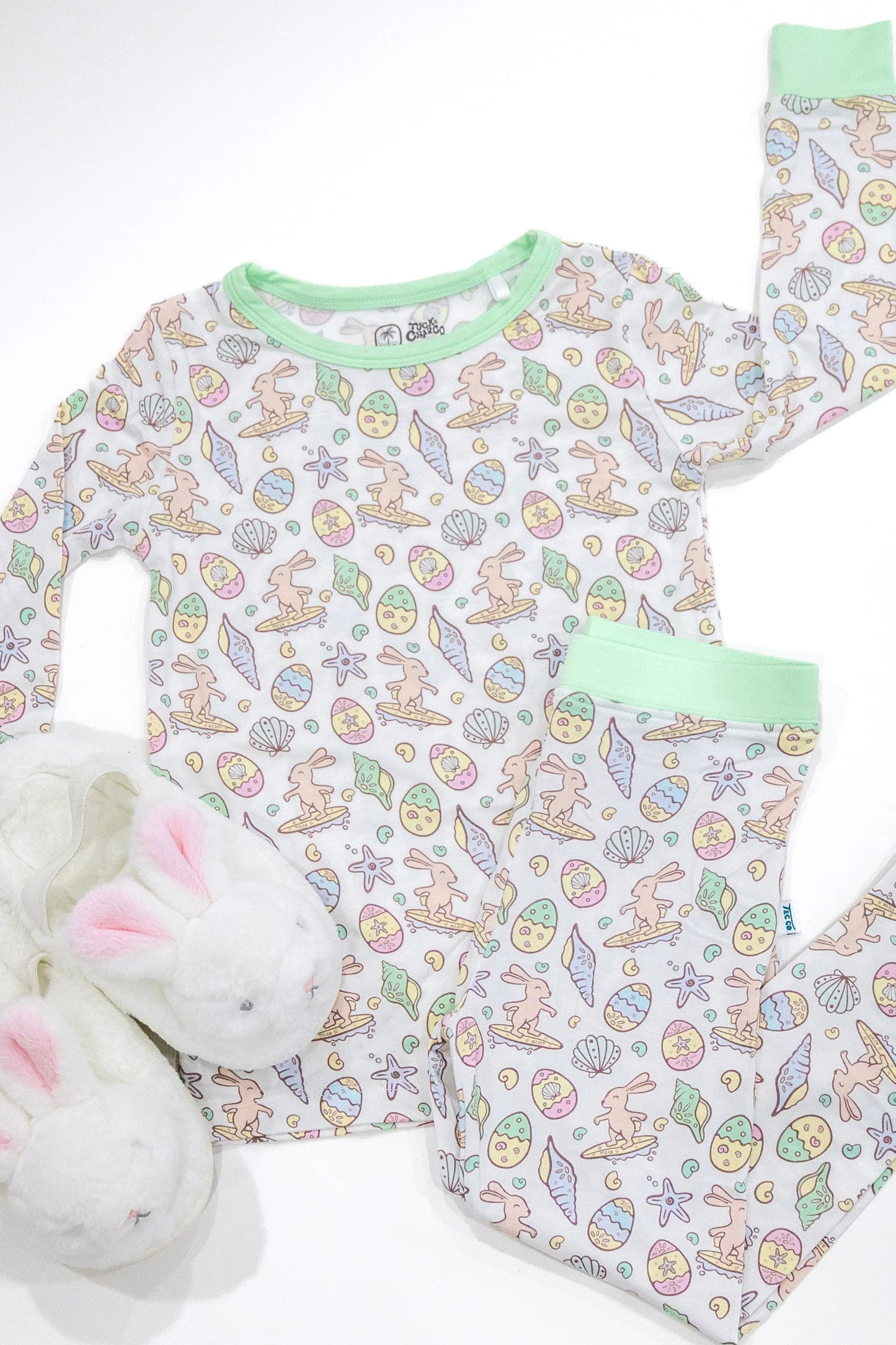 Surfing Bunnies Easter Two Piece Pajamas