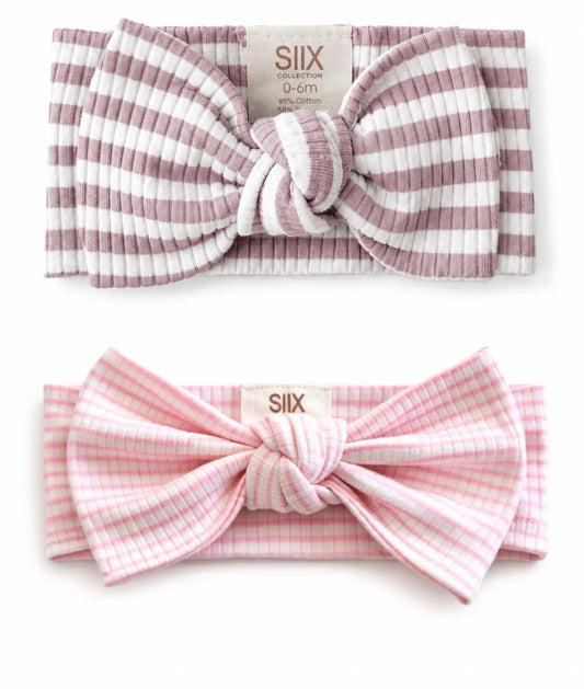 Stripe Ribbed Bow