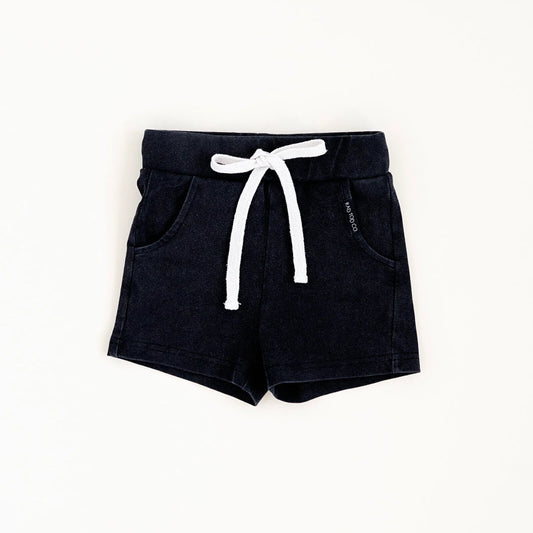 Acid Wash Shorts - Black