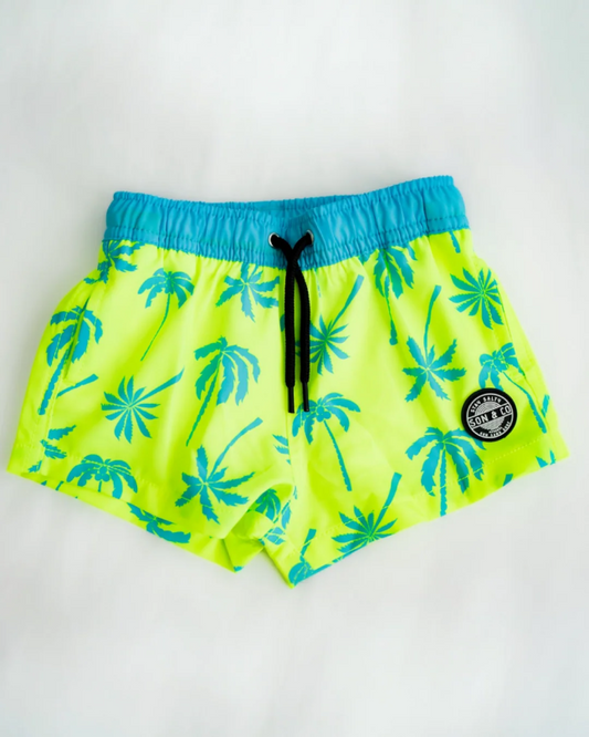 Electric Palms Swim Trunks