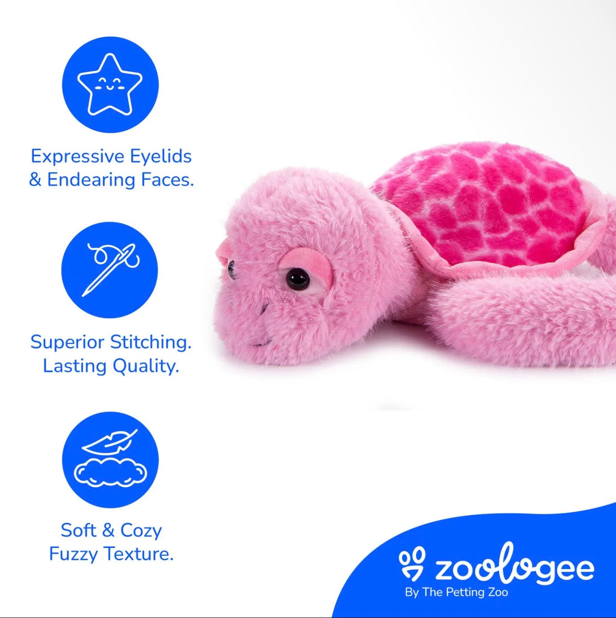 Fuzzlez Sea Turtle Pink 12”