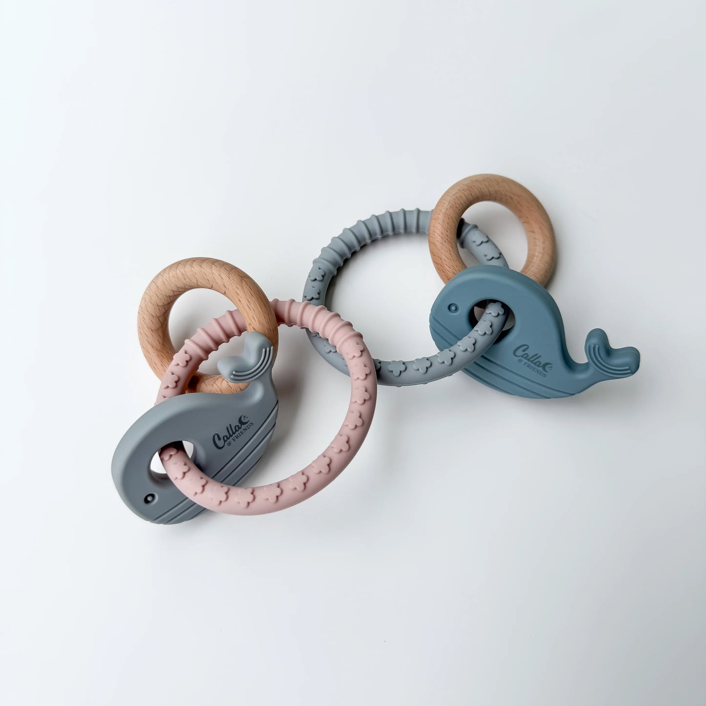 Whale Silicone & Beechwood Teether
