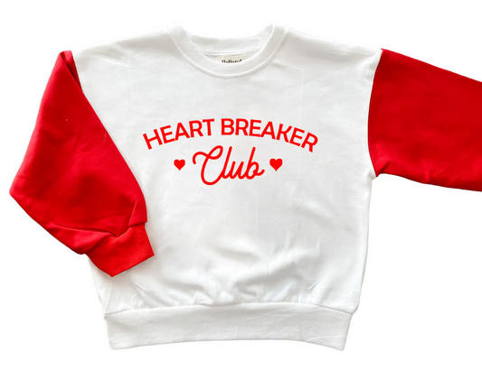 Heart Breaker Club Color Block Crewneck