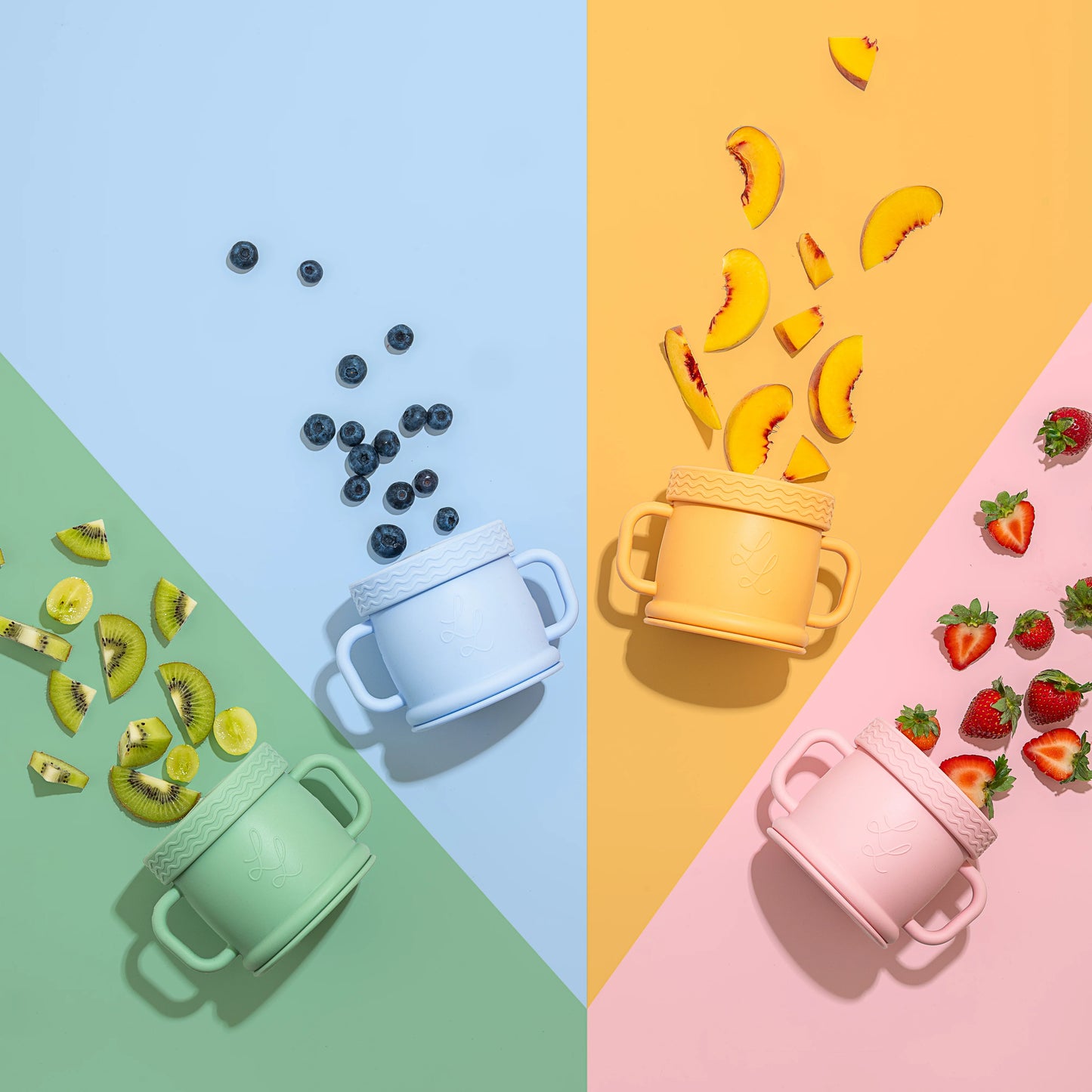 The Coastal Cup: Non-toxic Silicone Snack Cup with Lid