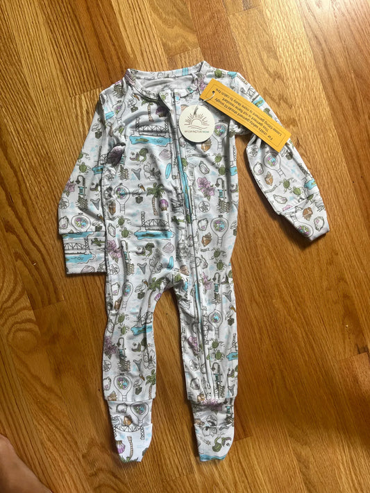 Wilmington Baby Zip Bamboo Pajamas