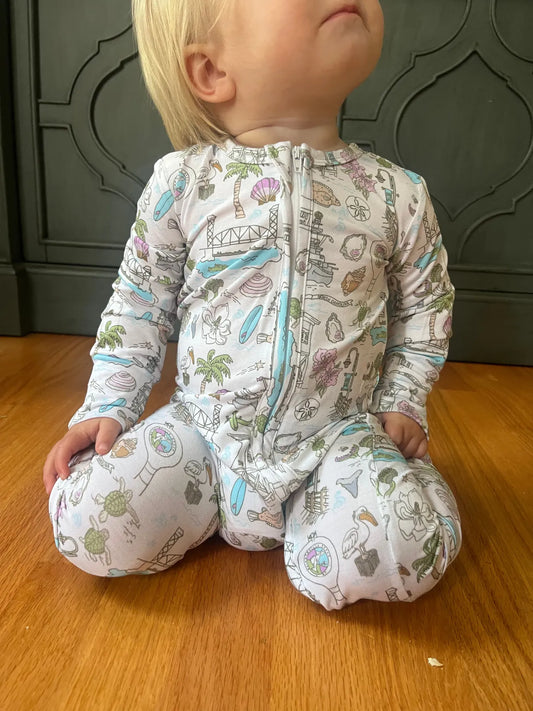 Wilmington Baby Zip Bamboo Pajamas