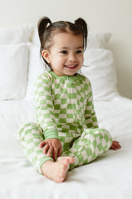 Grow With You Cabana Green Footie Pajamas