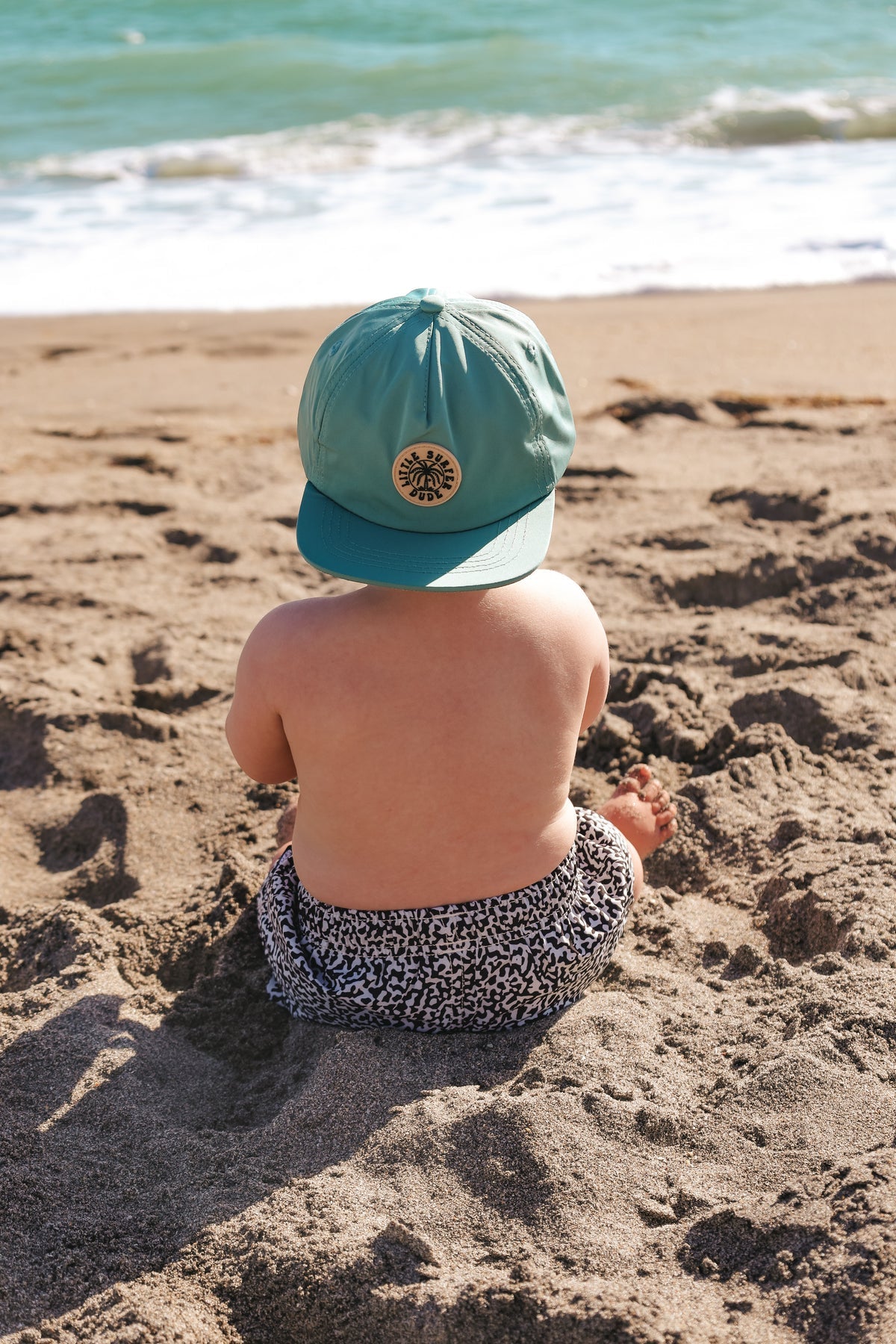 Ocean Blue Little Surfer Dude Nylon Snapback