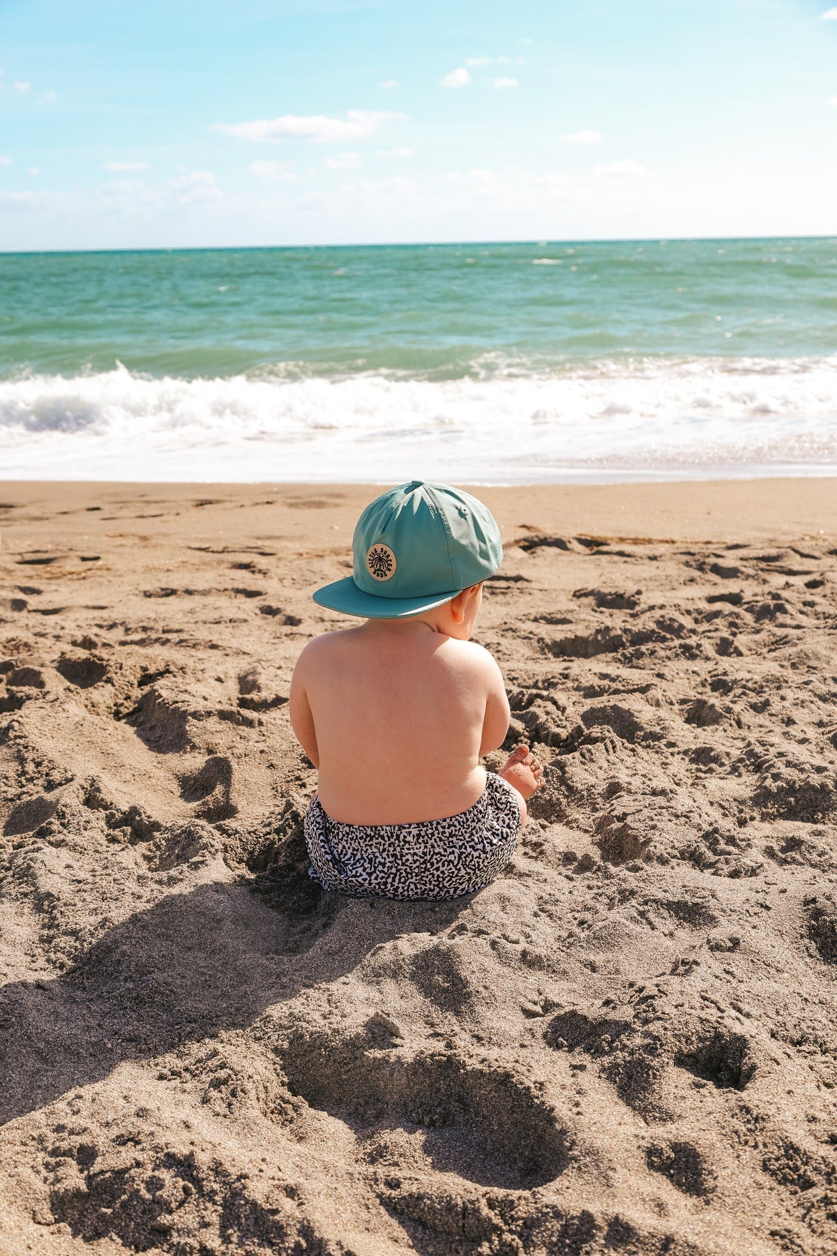 Ocean Blue Little Surfer Dude Nylon Snapback